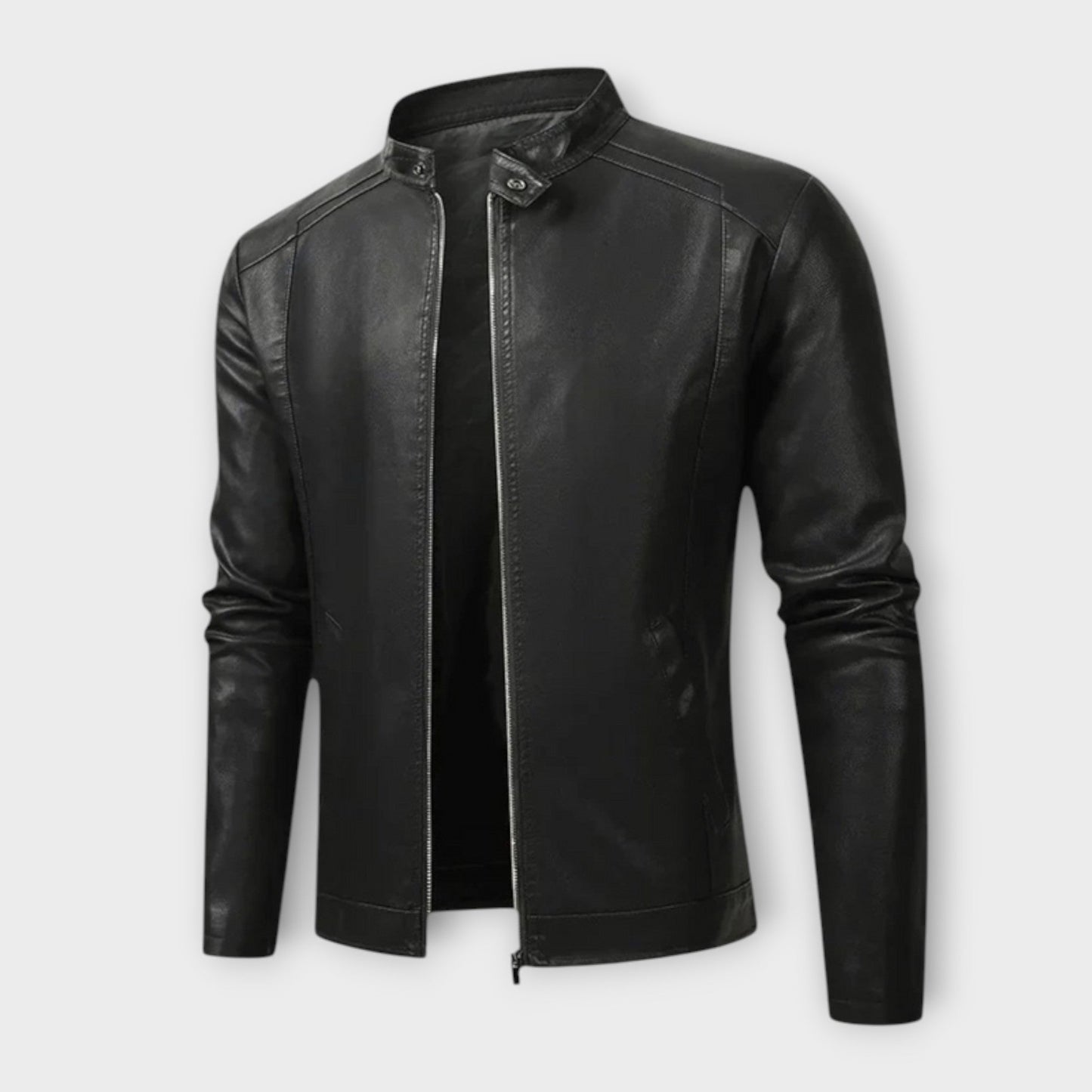 Veste en Cuir de Motard Élégante pour Homme