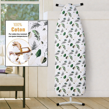 Housse de table à repasser en coton élastique avec bordure en tissu recouvert de caoutchouc