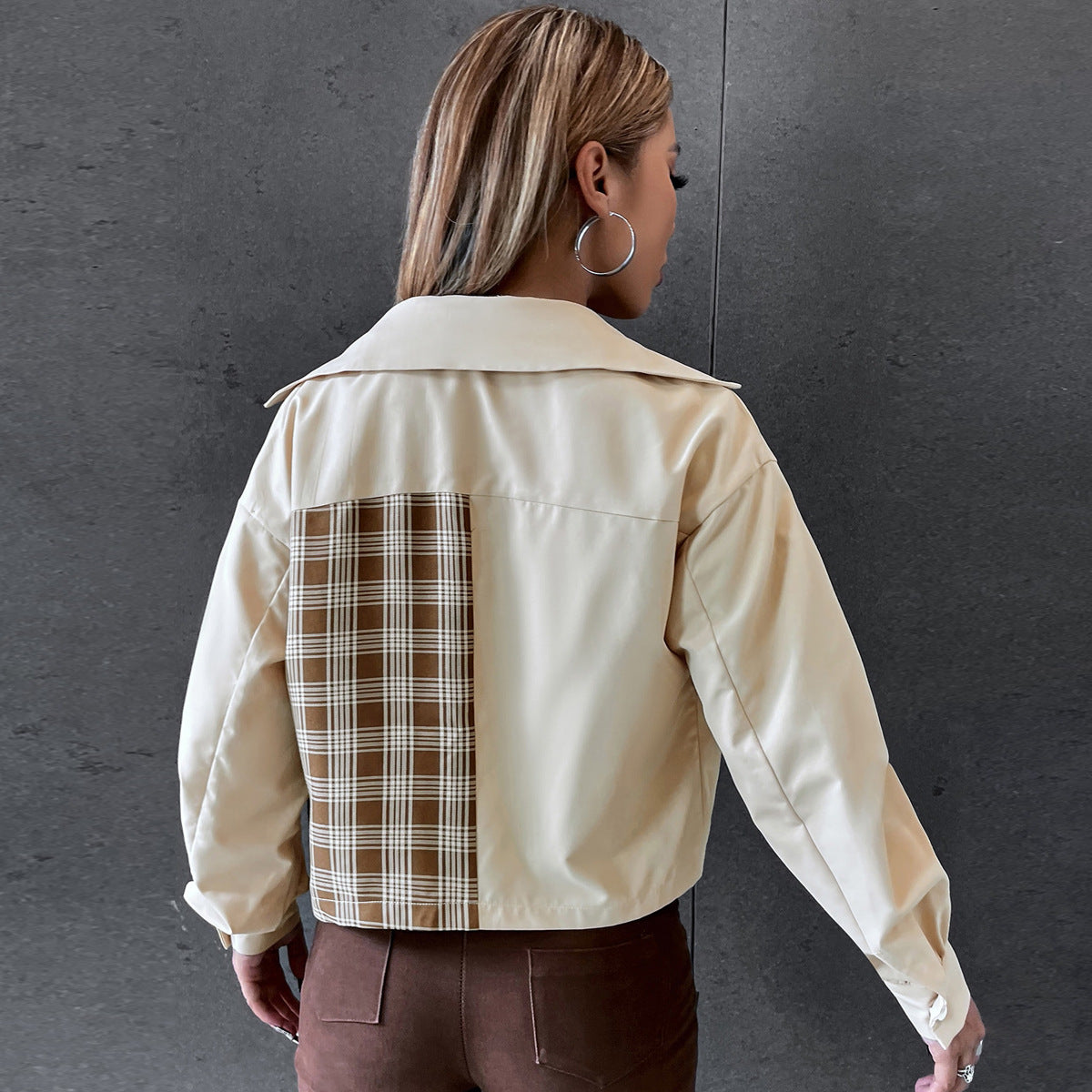 Veste beige bi-motifs