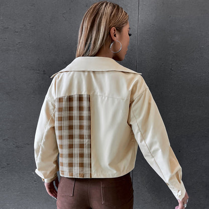 Veste beige bi-motifs