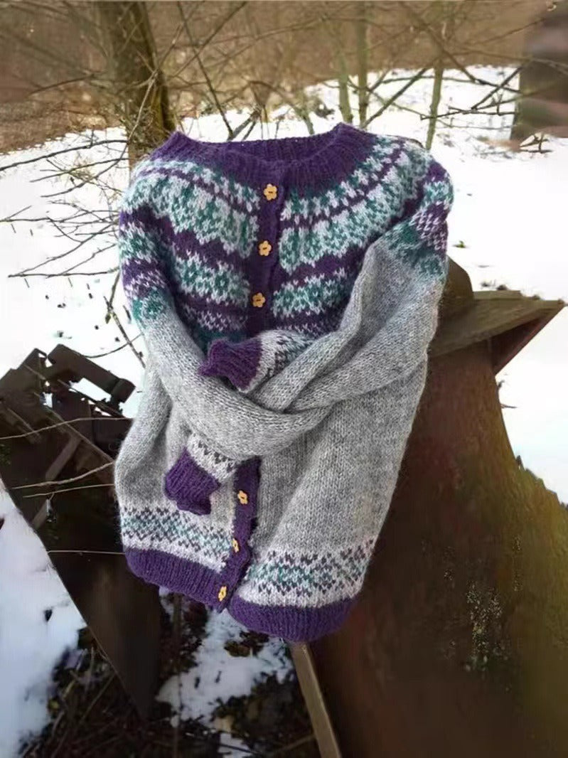 Naomie | Veste en tricot vintage islandaise