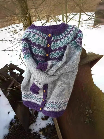 Naomie | Veste en tricot vintage islandaise