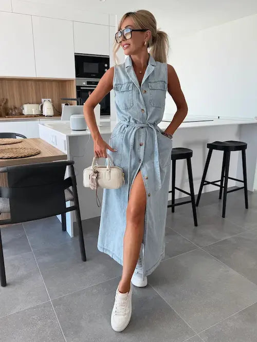Ivy | Robe Maxi en Denim