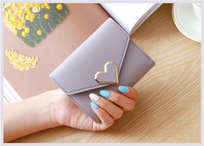 Petit portefeuille coeur femme