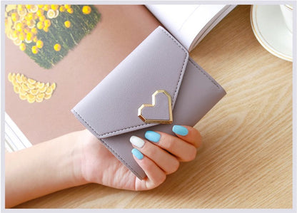 Petit portefeuille coeur femme