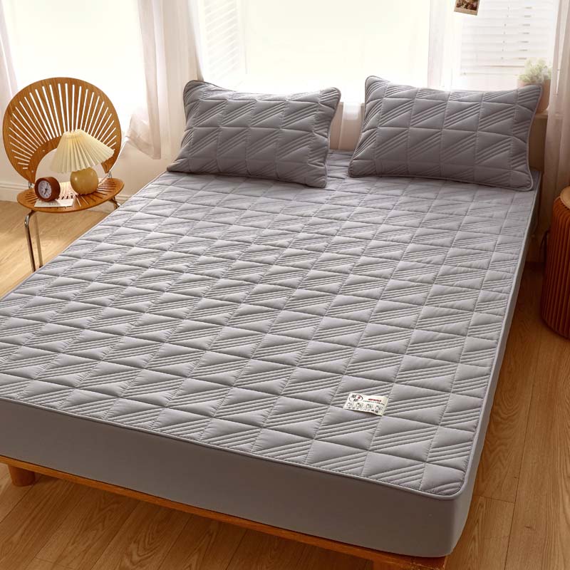 Drap-housse en pur coton, une pièce, épais et matelassé, protège-matelas anti-acariens