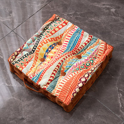 Coussin de sol carré épais imprimé