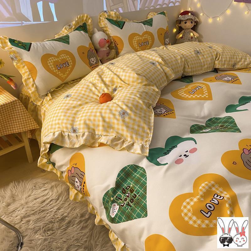 Housse de couette verte quatre pièces