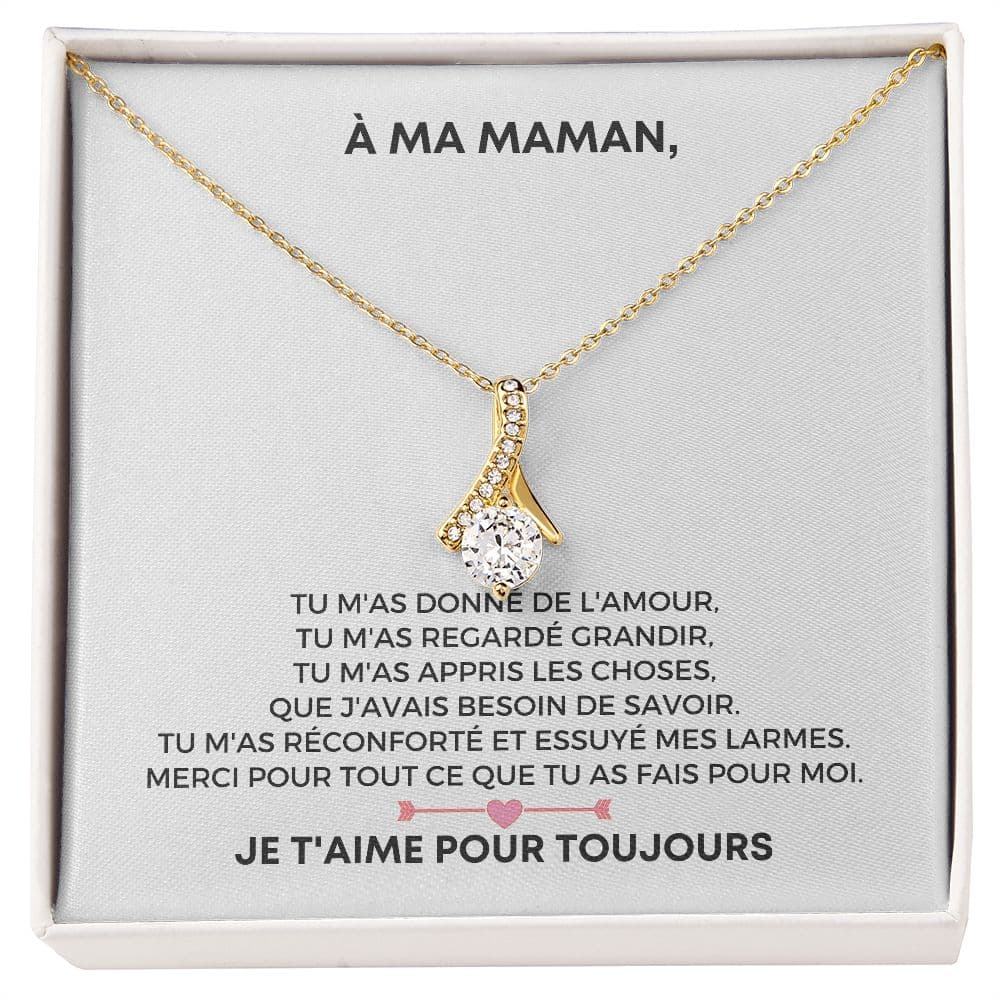 Collier avec coffret rose éternelle - À ma Maman