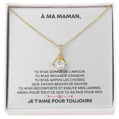 Collier avec coffret rose éternelle - À ma Maman