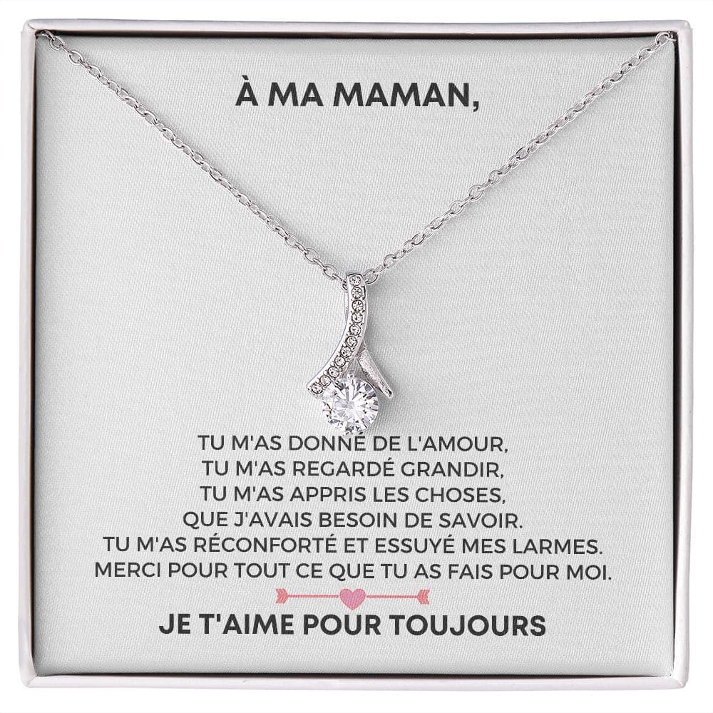 Collier avec coffret rose éternelle - À ma Maman