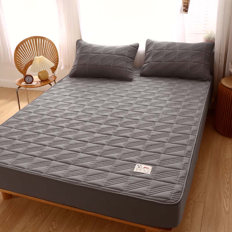 Drap-housse en pur coton, une pièce, épais et matelassé, protège-matelas anti-acariens