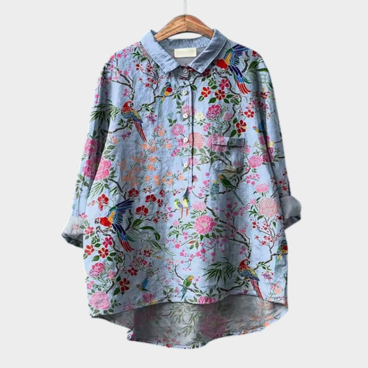 VIOLETTA | Blouse Florale Oversize avec Confort Absolu pour les Journées ensoleillées