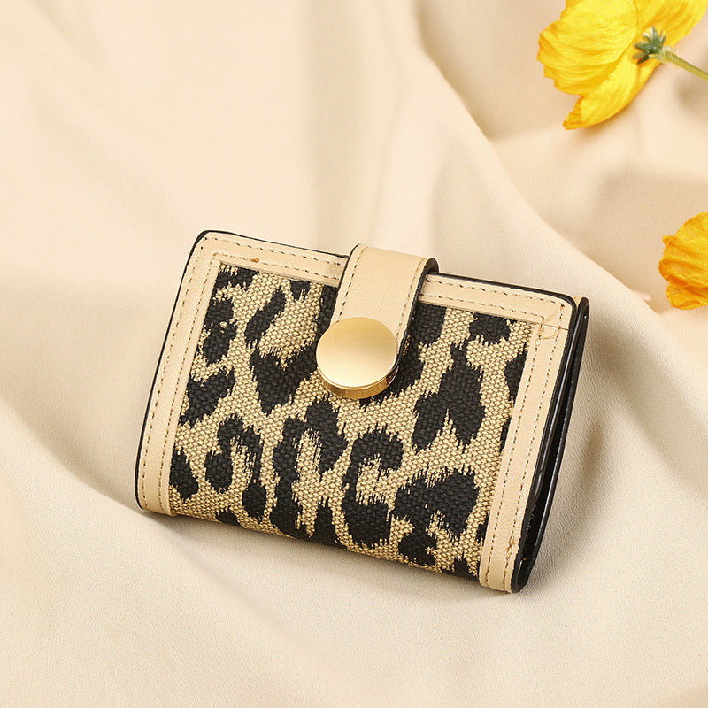 Petit portefeuille femme leopard