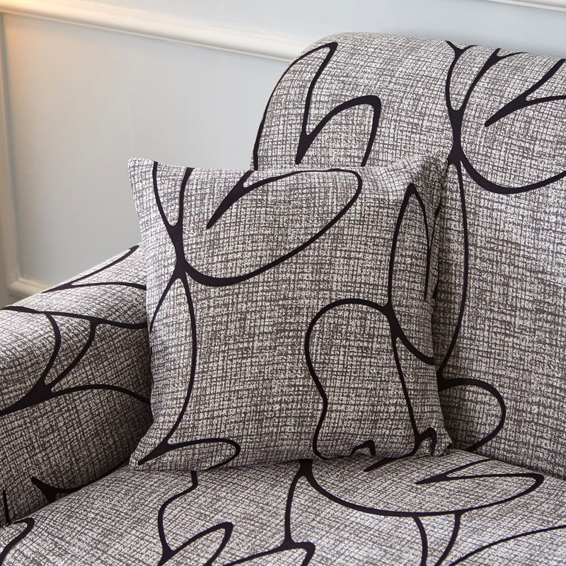 Housse de coussin élastique en spandex imprimée assortie à la taie d'oreiller
