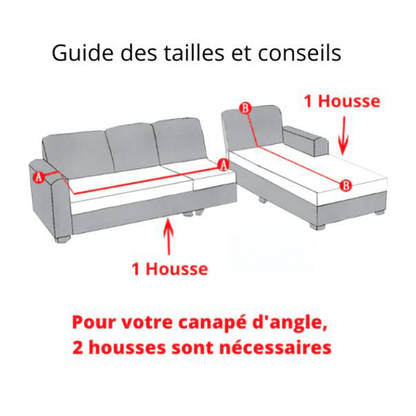 Housse canapé d'angle universelle à design matelassé - Plaid canapé d'angle gris pour maison