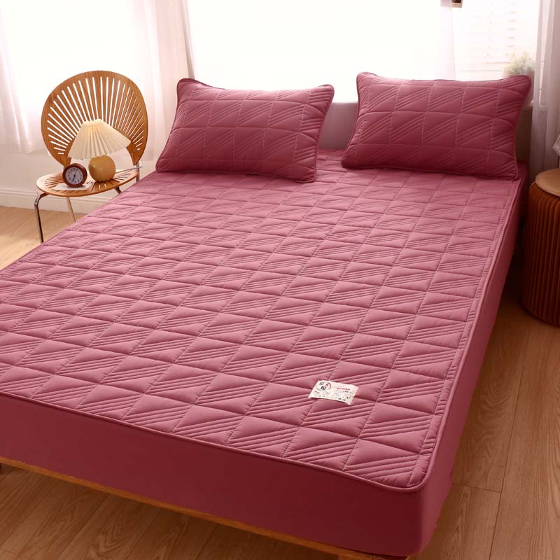 Drap-housse en pur coton, une pièce, épais et matelassé, protège-matelas anti-acariens