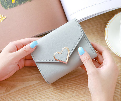 Petit portefeuille coeur femme