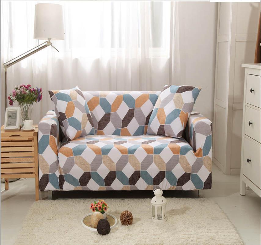 Housse de coussin élastique en spandex imprimée assortie à la taie d'oreiller