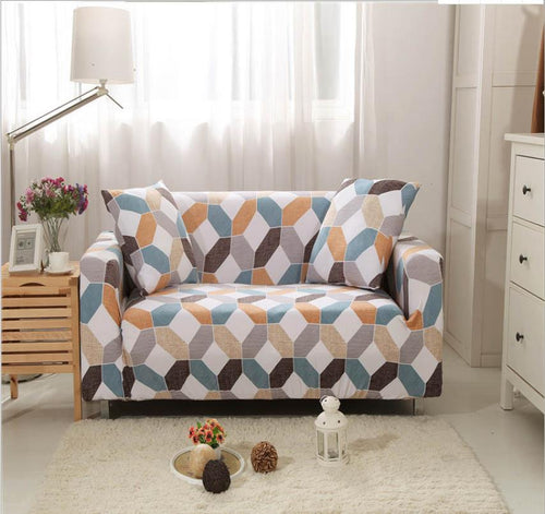 Housse de coussin élastique en spandex imprimée assortie à la taie d'oreiller