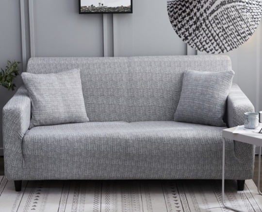 Housse de coussin élastique en spandex imprimée assortie à la taie d'oreiller