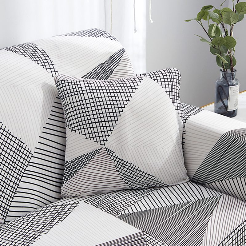 Housse de coussin élastique en spandex imprimée assortie à la taie d'oreiller