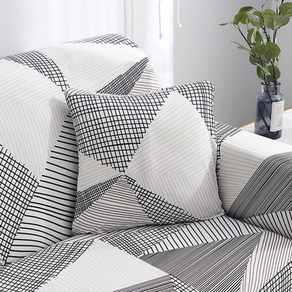 Housse de coussin élastique en spandex imprimée assortie à la taie d'oreiller