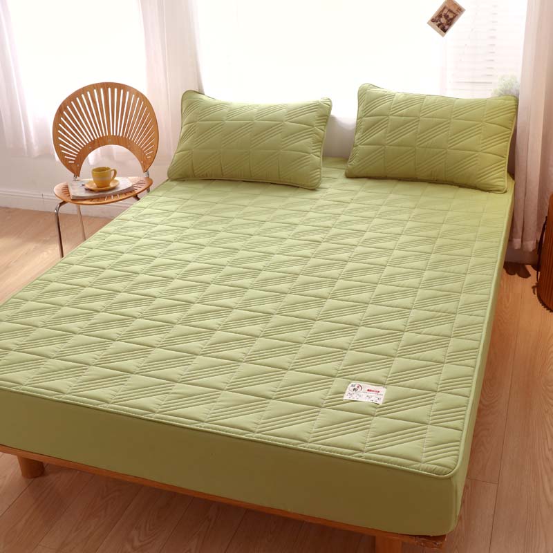 Drap-housse en pur coton, une pièce, épais et matelassé, protège-matelas anti-acariens
