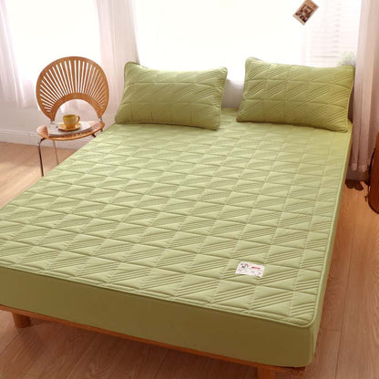 Drap-housse en pur coton, une pièce, épais et matelassé, protège-matelas anti-acariens