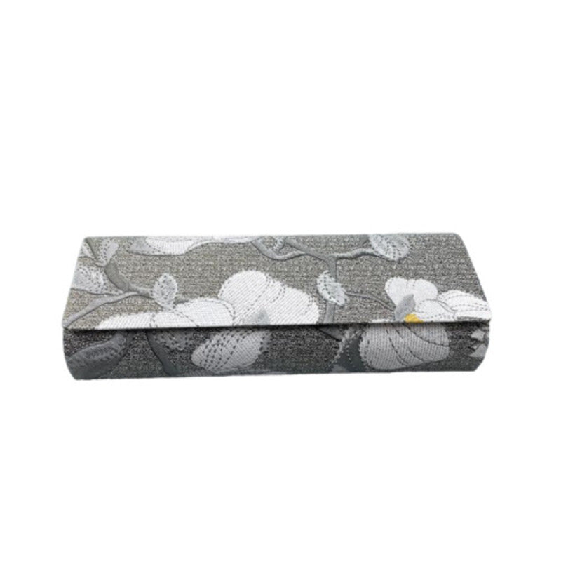 Etui lunette <br> Floral Gris