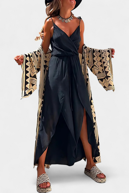 Combinaison Donatila en Coton Lavé avec Ouvertures Latérales