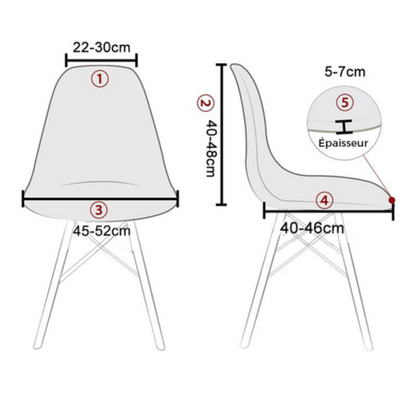 Housse de Chaise Scandinave Extensible - Design Moderne & Protection Durable