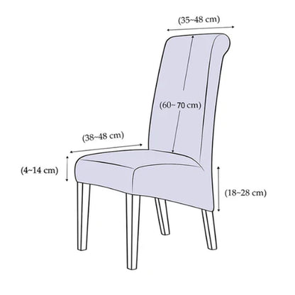 Housse de Chaise Apparence Cuir XL Gris