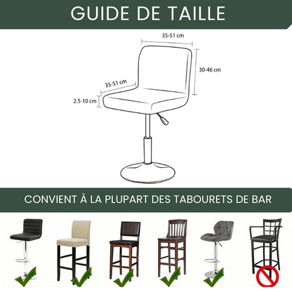 Housse Tabouret Bar Jacquard