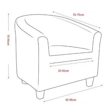 Housse de Fauteuil Club Extensible - Design Moderne Gris