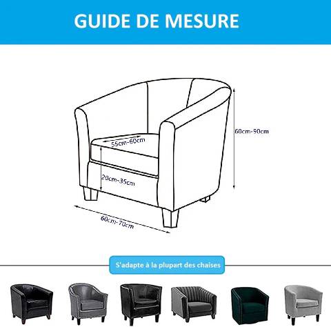 Housse pour fauteuil cabriolet extensible en cuir - bleu ciel