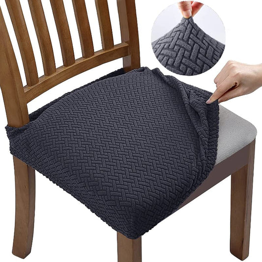 Housse Assise de Chaise - Jacquard - Anthracite