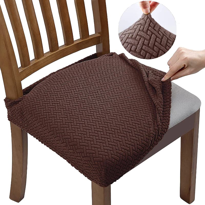 Housse Assise de Chaise - Jacquard - Café