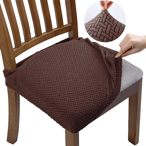 Housse Assise de Chaise - Jacquard - Café