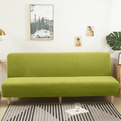 Housse pour clic clac motif jacquard vert - Housse pour canapé clic clac