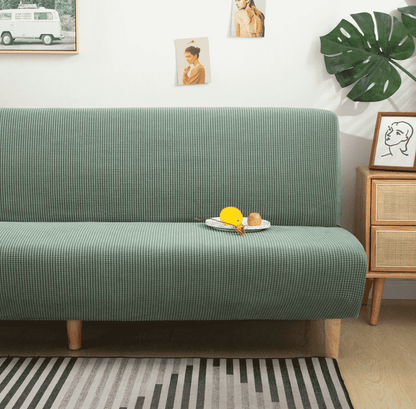 Housse clic clac en tissu polaire sans accoudoir - Housse bz couleur unie pour salon