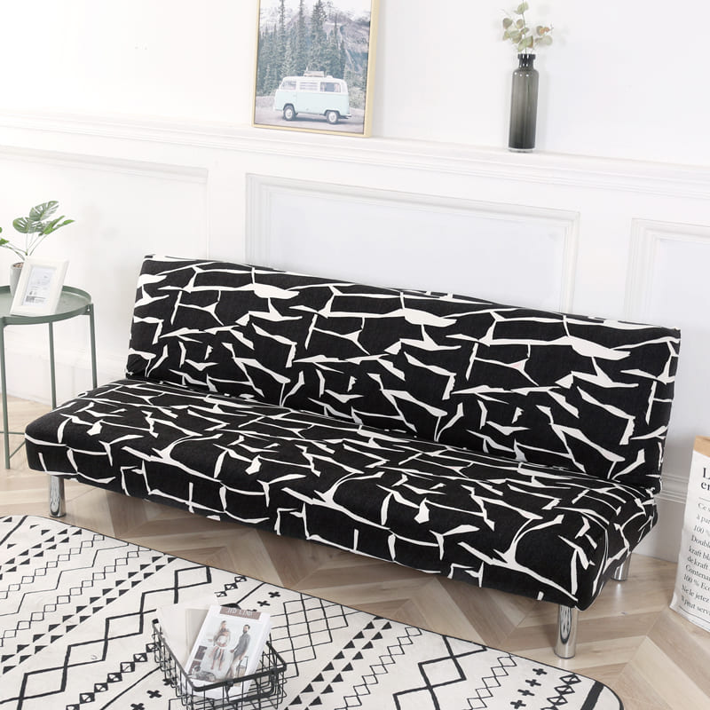Housse de Canapé Extensible <br> Graphique Noire