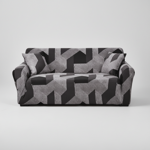 Housse de Canapé Extensible Motifs Géométrique - Tissu Doux & Durable