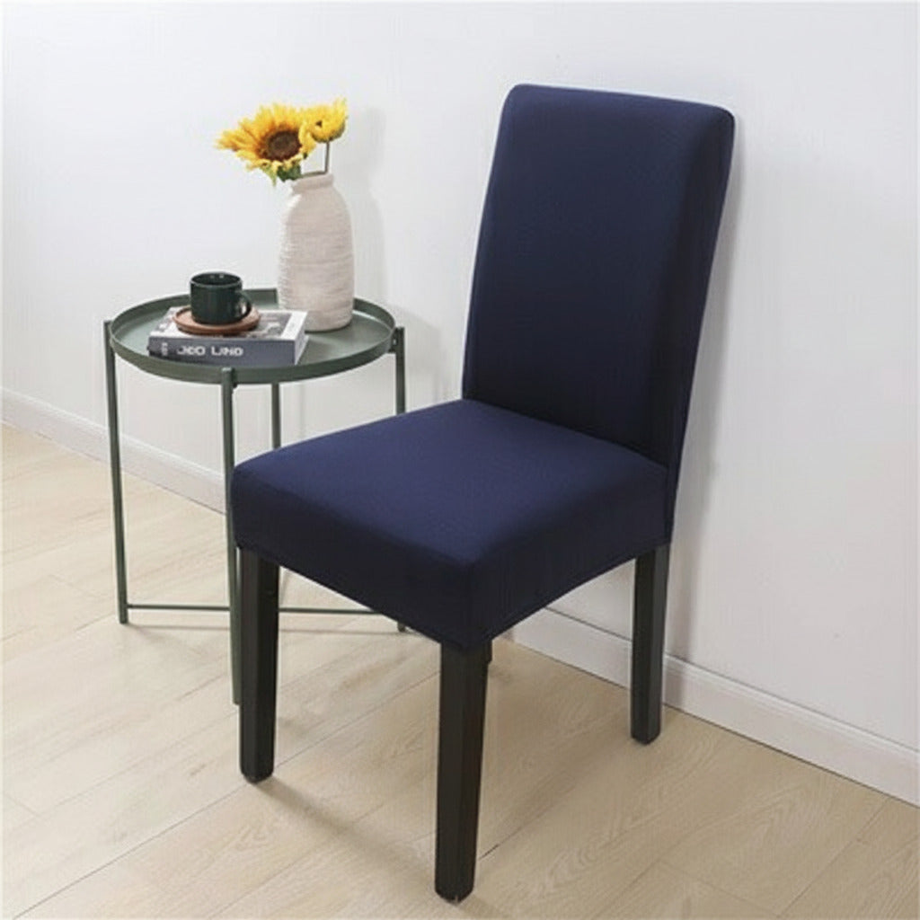 Housse de Chaise Universelle Bleu Marine - Tissu Extensible & Doux