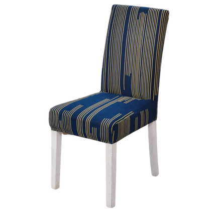 Housse de chaise <br> bleu royal et or