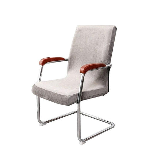 Housse Chaise Bureau  Velours - Acier