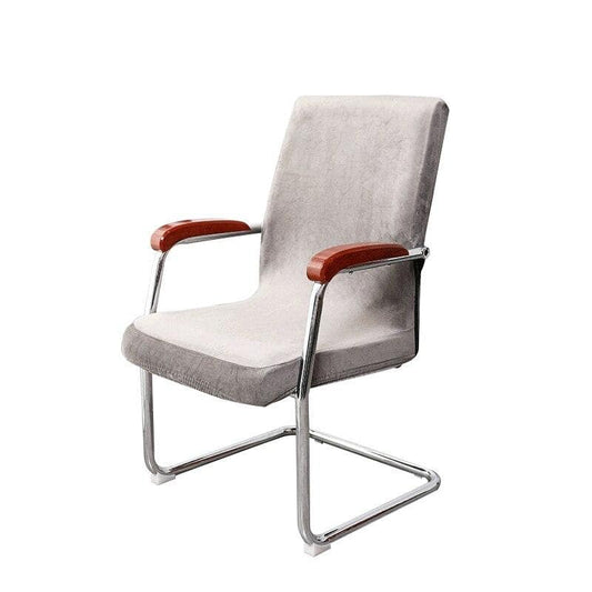 Housse Chaise Bureau  Velours - Acier