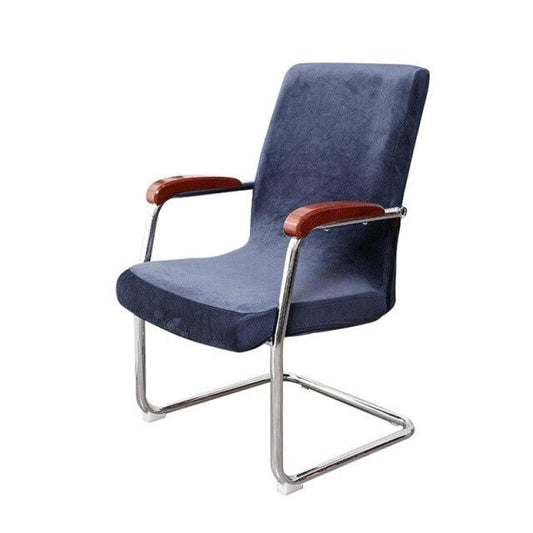 Housse Chaise Bureau  Velours - Navy