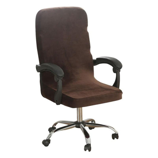 Housse Chaise de Bureau  Velours - Marron