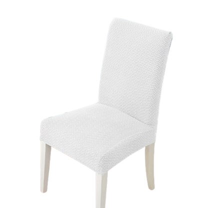 Housse de chaise <br> en Jacquard Blanche